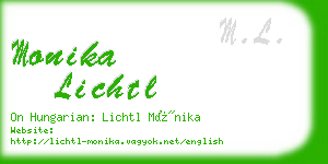 monika lichtl business card